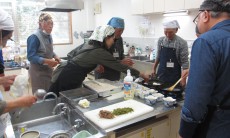 「男の料理教室」♪ロールキャベツ♪焼きれんこんまんじゅう♪キャベツと海藻サラダ♪コーヒーブラマンジェ♪